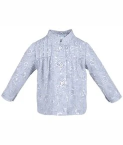 Bluse Gemustert In Hellblau