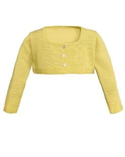 Bolero Strickjacke In Limettengrün