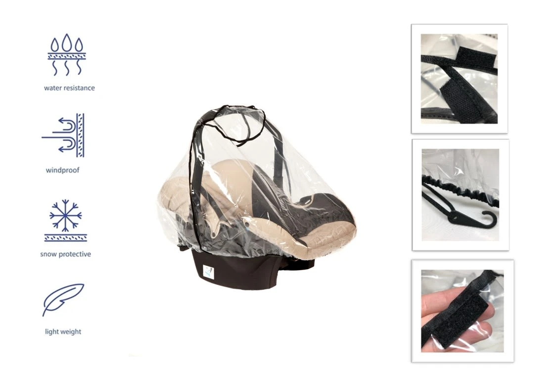 Regenhaube Für Alle Babyschalen In Transparent 4 Regenhaube Für Alle Babyschalen In Transparent – Bild 2