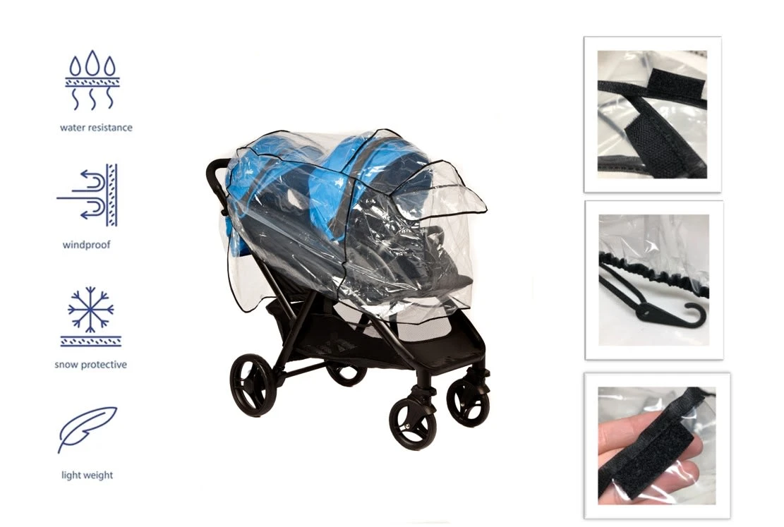 Regenhaube Für Alle Geschwisterwagen In Transparent 4 Regenhaube Für Alle Geschwisterwagen In Transparent – Bild 2