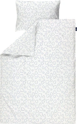 Alvi Bettwäsche Standard Hearts White, 100 X 135 + 40 X 60 Cm