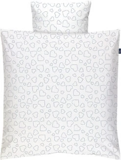 Alvi Bettwäsche Standard Hearts White, 80 X 80 + 35 X 40 Cm