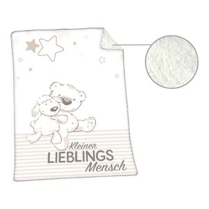 Babydecke Lieblingsmensch 75x100 Cm In Beige 4 Babydecke Lieblingsmensch 75x100 Cm In Beige – Bild 2