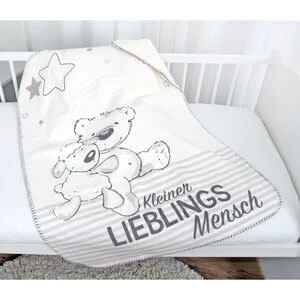 Babydecke Lieblingsmensch 75x100 Cm In Beige 5 Babydecke Lieblingsmensch 75x100 Cm In Beige – Bild 3