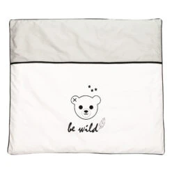 Bezug Für Wickelunterlage "BE-WILD" In Weiß/Grau - (L) 75 X (B) 85cm