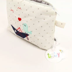 Windeltasche "FALTBOOT & SPATZ" In Maritim - (L) 18 X (B) 26cm (T) 9cm -Babyprodukte baby lal r windeltasche faltboot and spatz in maritim l 18 x b 26cm t 9cm 2