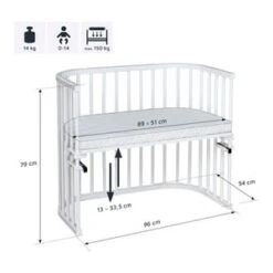 Beistellbett Maxi 89x51 Cm Mit Matratze Classic Soft In Weiß -Babyprodukte babybay beistellbett maxi 89x51 cm mit matratze classic soft in weiss 5