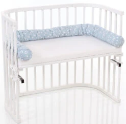 Nestchenschlange Für All Modelle, Azurblau Mit Weißen Sternen, 180 Cm -Babyprodukte babybay nestchenschlange fur all modelle azurblau mit weissen sternen 180 cm 2