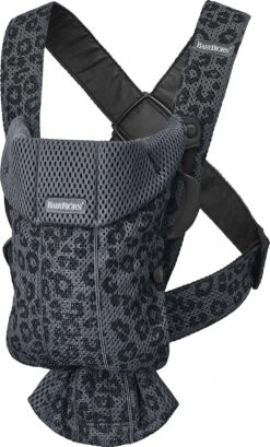 Babytrage Mini, Anthrazitgrau/Leopard, 3D-Netzstoff -Babyprodukte babybjorn babytrage mini anthrazitgrau leopard 3d netzstoff 2