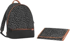 Badabulle Wickelrucksack Casual & Go, Black/caramel