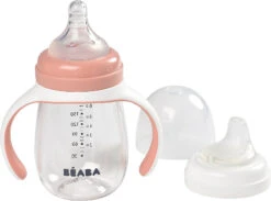 Beaba Babyflasche 2 In 1, 210 Ml, Altrosa