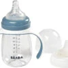 Beaba Babyflasche 2 In 1, 210 Ml, Windy Blau
