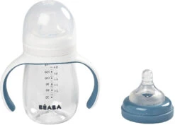 Beaba Babyflasche 2 In 1, 210 Ml, Windy Blau -Babyprodukte beaba babyflasche 2 in 1 210 ml windy blau 2