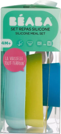 Beaba Geschirrset Aus Silikon, 4-tlg., Blau -Babyprodukte beaba geschirrset aus silikon 4 tlg blau 4