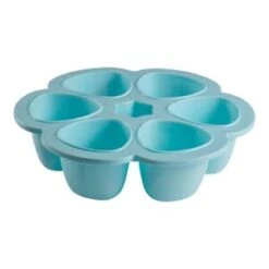 Beaba Portionsbehälter Silikon 6x150 Ml In Blau -Babyprodukte beaba portionsbehalter silikon 6x150 ml in blau 2