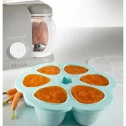 Beaba Portionsbehälter Silikon 6x150 Ml In Blau -Babyprodukte beaba portionsbehalter silikon 6x150 ml in blau 3