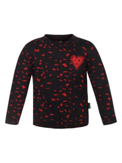 Bluse In Schwarz/ Rot