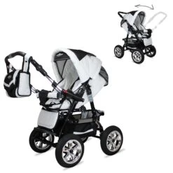 10tlg. Set: Kombi Kinderwagen "Milano" In Grau -Babyprodukte bergsteiger 10tlg set kombi kinderwagen milano in grau 4