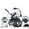 10tlg. Set: Kombi Kinderwagen "Milano" In Weiß/Schwarz 2 10tlg. Set: Kombi Kinderwagen "Milano" In Weiß/Schwarz -Babyprodukte bergsteiger 10tlg set kombi kinderwagen milano in weiss schwarz