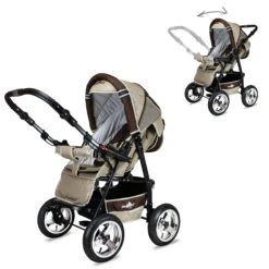 10tlg. Set: Kombi Kinderwagen "Rio" In Schwarz/Weiß -Babyprodukte bergsteiger 10tlg set kombi kinderwagen rio in schwarz weiss 3