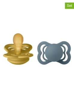 BIBS 2er-Set: Schnuller "Supreme" In Ocker/ Graublau
