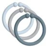 BIBS 3er-Set: Spielringe In Blau/ Grau
