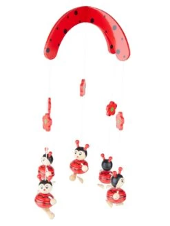 3D Baby Mobile Marienkäfer Holz - Ab Geburt In Mehrfarbig
