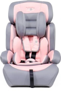 Ivo - Autositz - Klasse 1,2,3 - Geeignet Für 9-36 Kg - Mit Extra Polsterung Und 5-Punkt-Gurt – In Pink/Grau