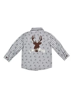 Trachtenhemd In Grau/ Weiß -Babyprodukte bondi trachtenhemd in grau weiss 1