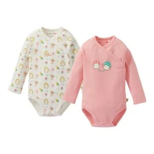 2er-Pack Wickelbodys Langarm Waldtiere In Weiß 3 2er-Pack Wickelbodys Langarm Waldtiere In Weiß