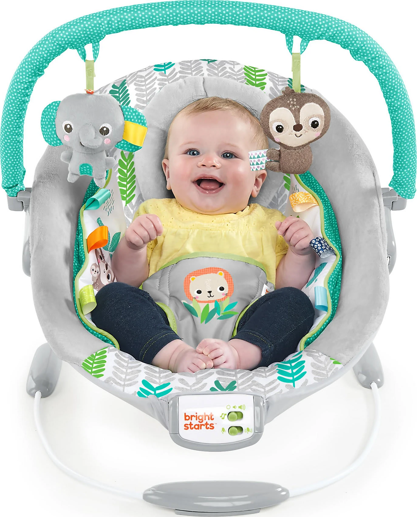 Bright Starts Babywippe Inkl. Vibration Und Melodien, Jungle Vines 4 Bright Starts Babywippe Inkl. Vibration Und Melodien, Jungle Vines – Bild 2