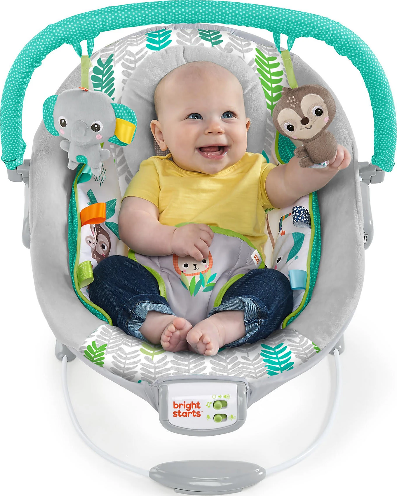 Bright Starts Babywippe Inkl. Vibration Und Melodien, Jungle Vines 12 Bright Starts Babywippe Inkl. Vibration Und Melodien, Jungle Vines – Bild 10