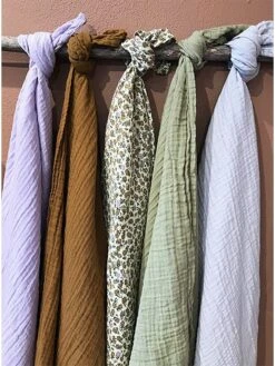 Musselin-Tuch In Creme/ Hellbraun - (L)120 X (B)120 Cm -Babyprodukte byklipklap musselin tuch in creme hellbraun l 120 x b 120 cm 2