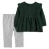 Carter's™ 2tlg. Outfit In Dunkelgrün/ Grau
