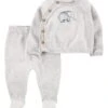 Carter's™ 2tlg. Outfit In Grau -Babyprodukte carters 2tlg outfit in grau