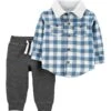 Carter's™ 2tlg. Outfit In Hellblau -Babyprodukte carters 2tlg outfit in hellblau