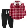 Carter's™ 2tlg. Outfit In Rot/ Schwarz -Babyprodukte carters 2tlg outfit in rot schwarz