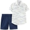 Carter's™ 2tlg. Outfit In Weiß/ Dunkelblau