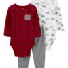 Carter's™ 3tlg. Outfit In Rot/ Grau/ Weiß 2 Carter's™ 3tlg. Outfit In Rot/ Grau/ Weiß -Babyprodukte carters 3tlg outfit in rot grau weiss