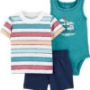 Carter's™ Baby Set T-Shirt + Shorts + Body -Babyprodukte carters baby set t shirt shorts body