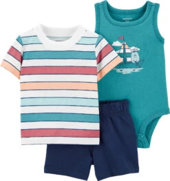 Carter's™ Baby Set T-Shirt + Shorts + Body