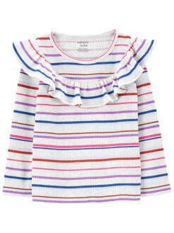 Carter's™ Longsleeve In Lila/ Weiß/ Blau