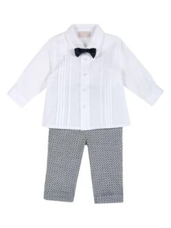 CHICCO 2tlg. Outfit In Weiß/ Grau