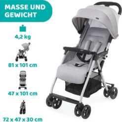 CHICCO Buggy Ohlala' 3, Grau -Babyprodukte chicco buggy ohlala 3 grau 3