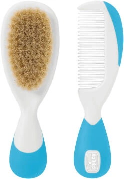 CHICCO Kamm Und Bürste, Naturborsten, Blau