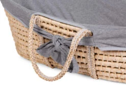 Childhome Moseskorb SOFT CORNHUSK , Natural, Inkl. Matratze Und Jersey Bezug, Grau -Babyprodukte childhome moseskorb soft cornhusk natural inkl matratze und jersey bezug grau 3