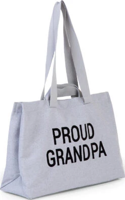 Childhome Wickeltasche GROßVATERTASCHE Canvas Grau -Babyprodukte childhome wickeltasche grossvatertasche canvas grau 3