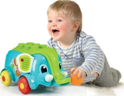 Clementoni Clemmy - Baby-Elephant, Soft-Bausteine-Wagen -Babyprodukte clementoni clemmy baby elephant soft bausteine wagen 2