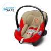 CYBEX Babyschale "Aton M I-Size Sensorsafe" In Beige/ Rot - Gruppe 0+ -Babyprodukte cybex babyschale aton m i size sensorsafe in beige rot gruppe 0