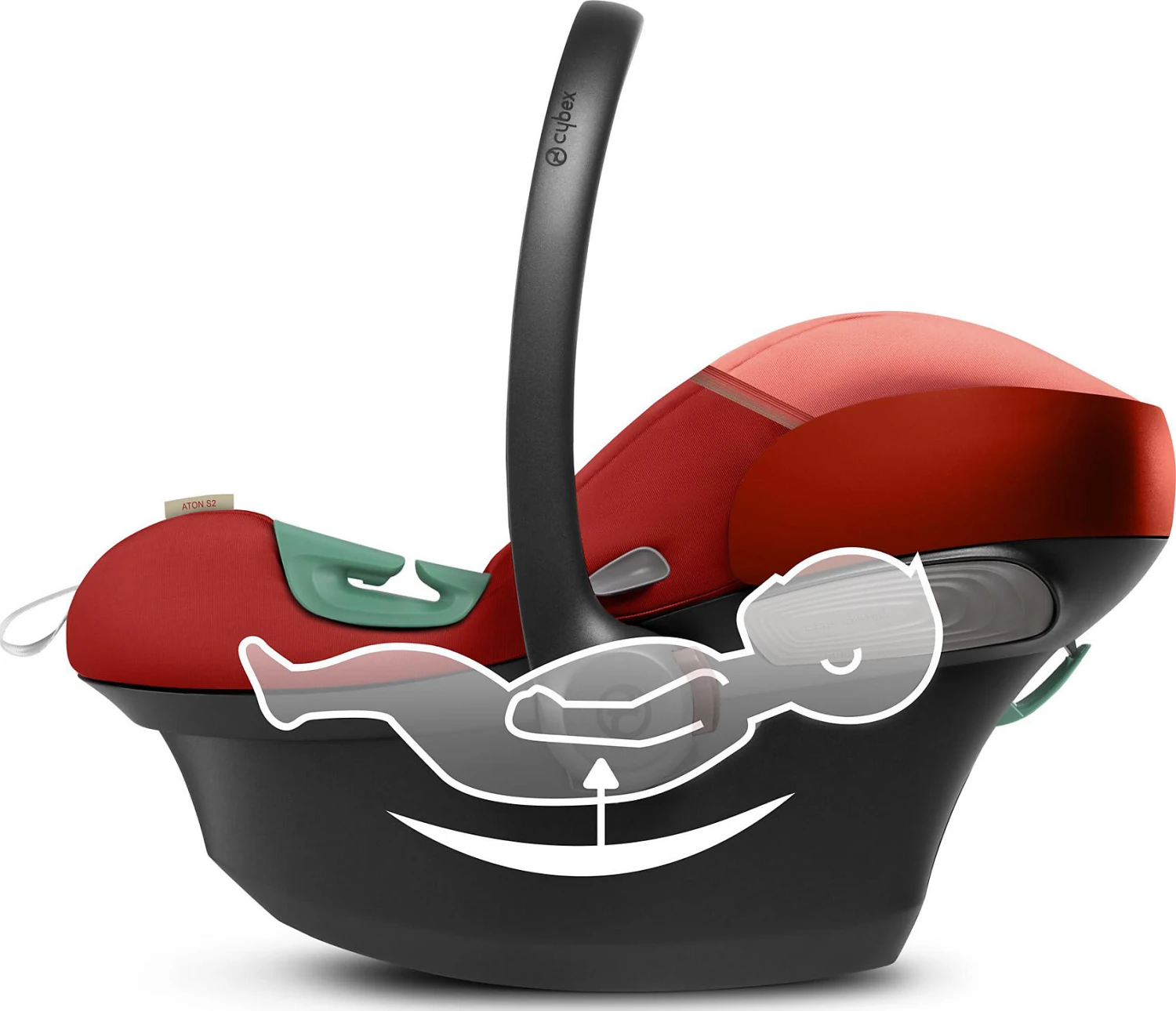 CYBEX Babyschale ATON S2 I-Size, Hibiscus Red 8 CYBEX Babyschale ATON S2 I-Size, Hibiscus Red – Bild 6